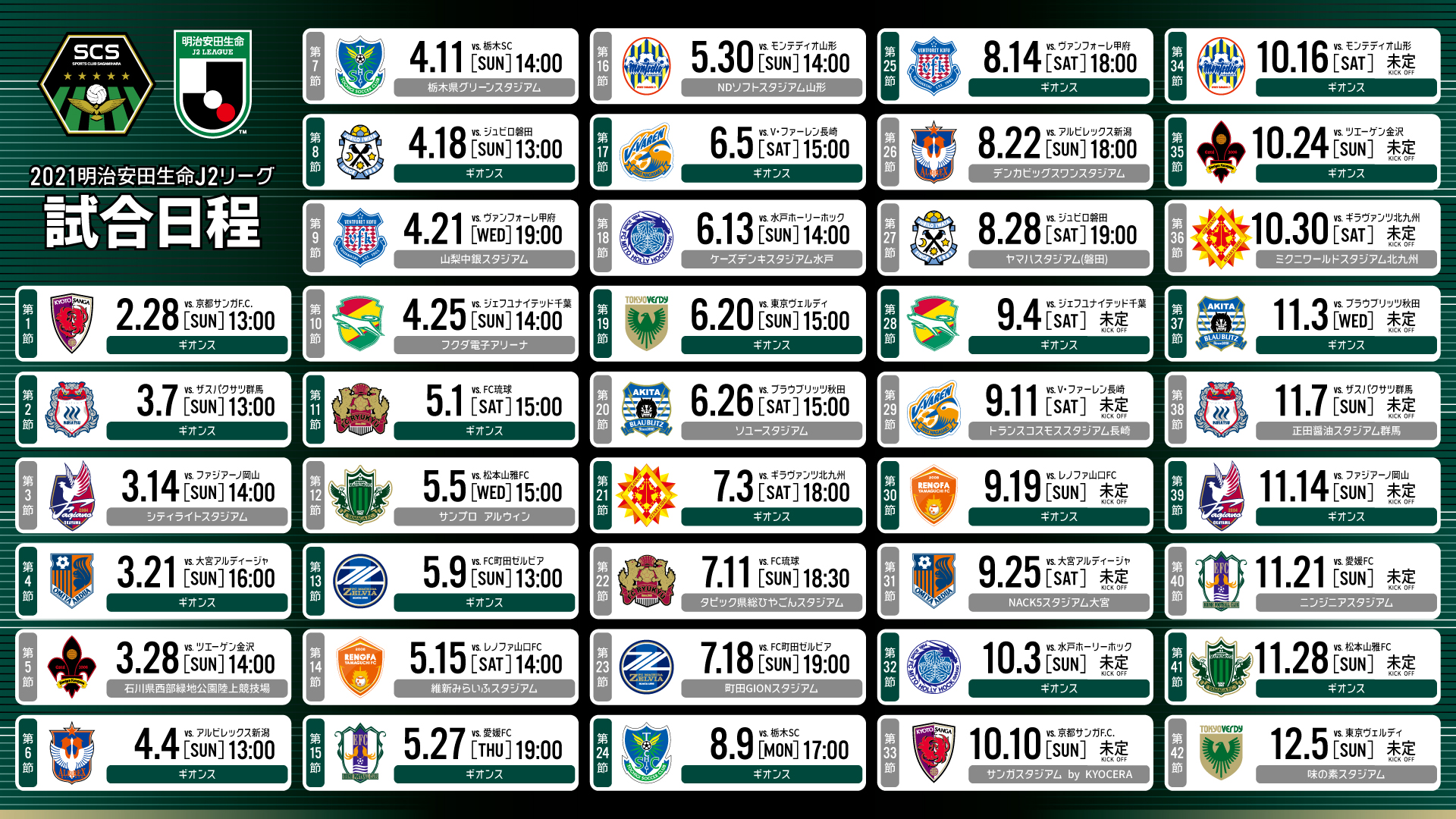 21明治安田生命j2リーグ試合日程 発表 Sc相模原
